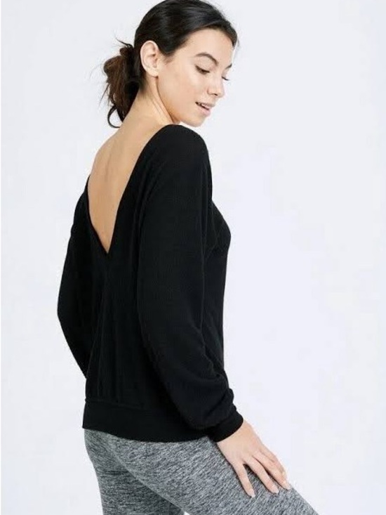 Joah Brown Tops - Joah Brown Reversible V-Back Sweatshirt
